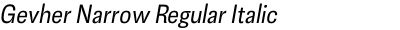 Gevher Narrow Regular Italic